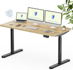 FLEXISPOT Solid Rubberwood Electric Standing Desk by FlexiSpot