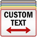 Custom Arrow, Custom Directional Sign, Two Way Arrow, 36x48 Inches, Reflective by MySignCenter