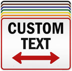 Custom Arrow, Custom Directional Sign, Two Way Arrow, 36x48 Inches, Reflective by MySignCenter