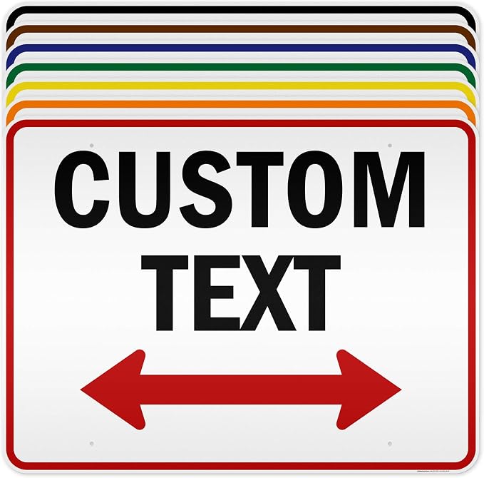 Custom Arrow, Custom Directional Sign, Two Way Arrow, 36x48 Inches, Reflective by MySignCenter