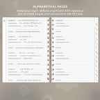Clever Fox Password Book Spiral – Internet Address & Password Organizer - Image 3