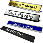 Personalized Name Plate With Wall Or Desk Holder Customized Engraving Sign 1x8 by Icomecn