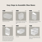 SEE SPRING 12 Pack Shoe Storage Box, Space Saving Foldable Shoe Rack Sneaker - Image 8
