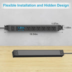 HHSOET Metal 360° Rotating Mountable Power Strip, 8 Outlet Gaming Table Mounted - Image 5