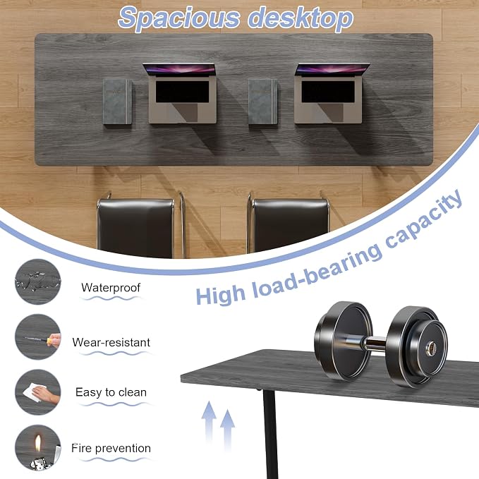WYMHYZ Conference Table Flip Top Mobile Conference Room Tables, Folding - Image 4