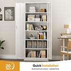 TaskStorz Steel SnapIt Cabinet, 71 Inch Metal Storage Cabinet - Image 8