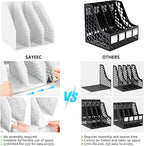 SAYEEC 1Pcs Collapsible Plastic Magazine File Holder Vertical Binder Storage - Image 6