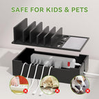Pezin & Hulin Multi Charger Station Organizer, 5-Port USB Charger Dock - Image 6