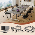 Folding Conference Table 4ft 5ft, Foldable Office Meeting Desk by Unknown