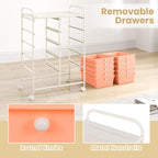 GOFLAME 10-Drawer Rolling Storage Cart, Art Craft Storage Organizer on Wheels - Image 6