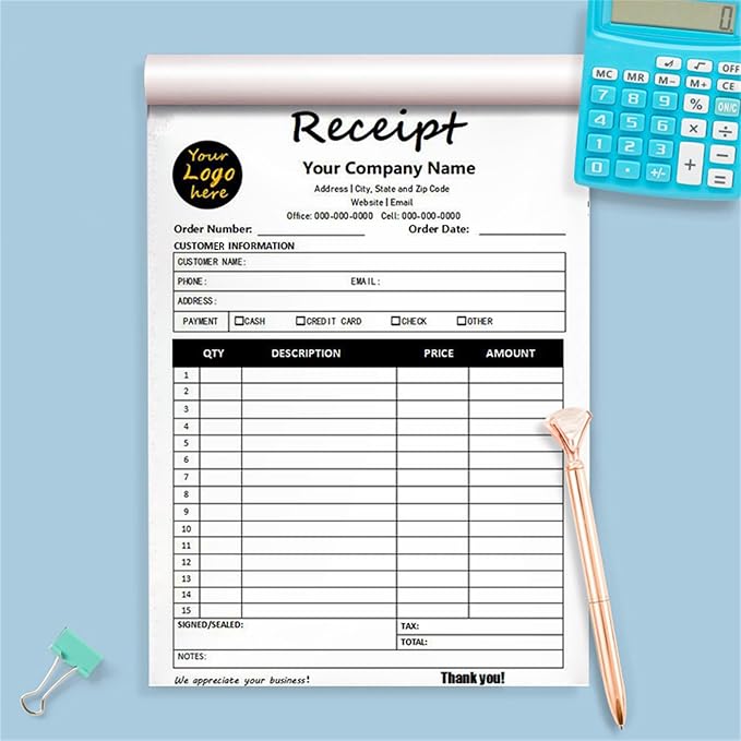 Custom Invoice Book in 3-Part /2-Part Receipt Book - Image 6