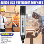 Fuutreo 32 Pcs Jumbo Permanent Markers Bulk Large Chisel Tip Permanent Markers - Image 6