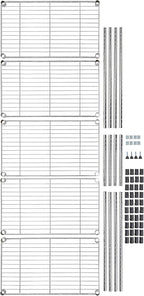 Amazon Basics 5-Shelf Adjustable, Storage Shelving Unit, Steel Organizer Wire - Image 9