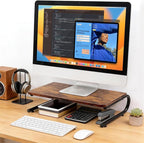 ARCOBIS Monitor Riser for Desk, Wood & Metal Computer Monitor Stand, Printer - Image 6