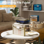 ABC life 6 Pack Plastic Expanding File Folder, Transparent envelopes - Image 2
