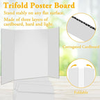 AKONEGE 3Pcs Small Trifold Poster Board, 21 x 14 inches White Tri Fold Poster - Image 4