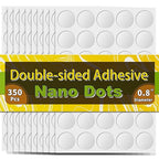 Piteno® 350Pcs Double Sided Adhesive Dots, 0.8" Clear Removable Sticky Adhesive by Piteno