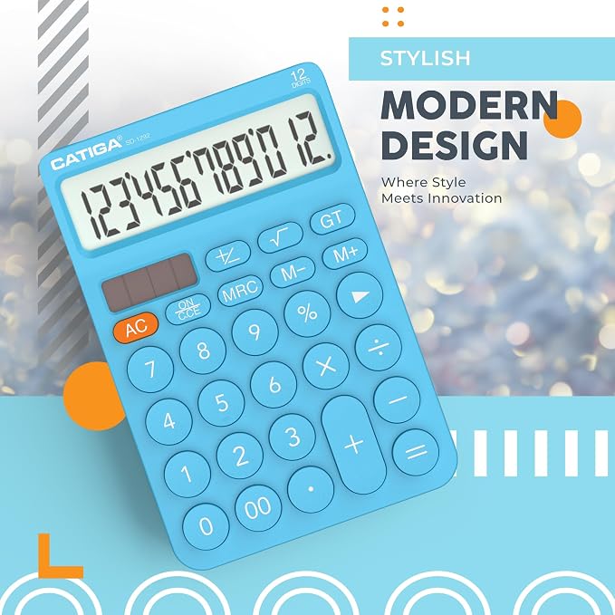 CATIGA 12 Digit Desktop Calculator Basic Desk Calculator - Image 7