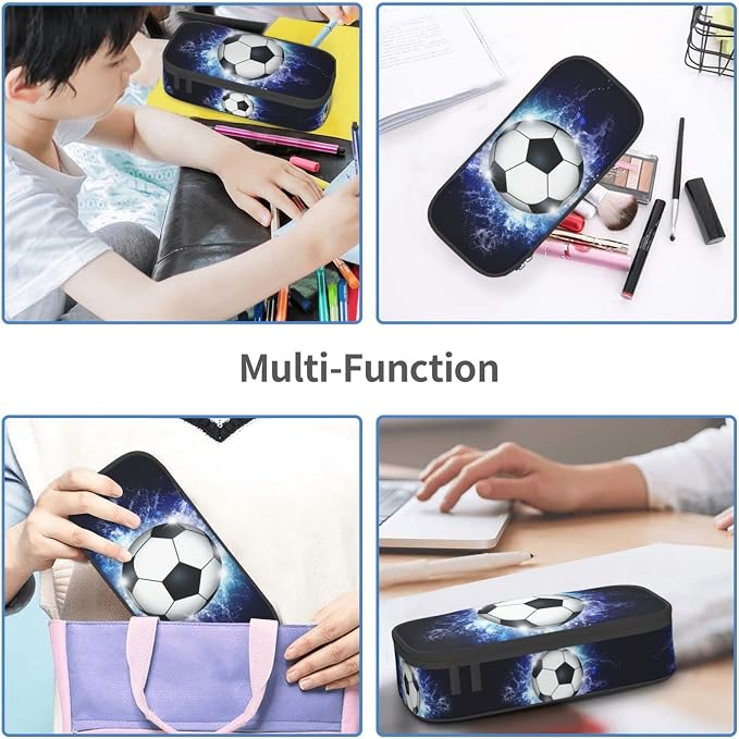 SNAPMADE Soccer Ball Pencil Box Sports Pencil Case - Image 8