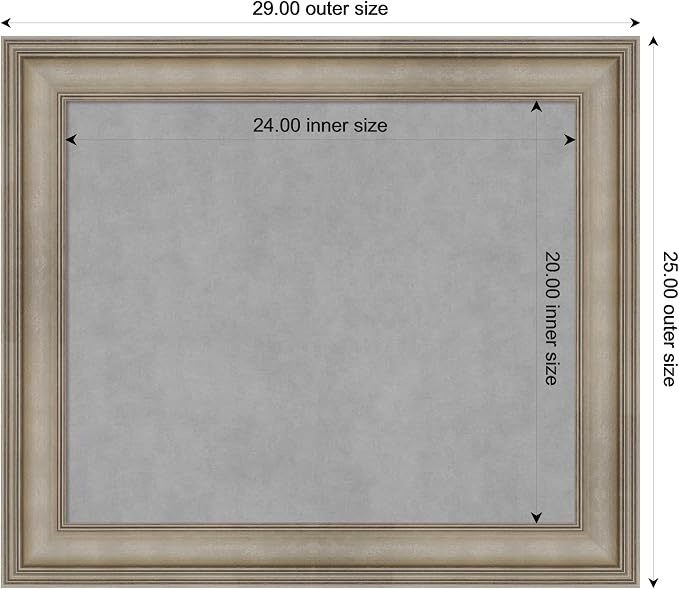 Amanti Art Silver Framed Magnetic Board 25x29 Medium Vision Board - Image 4