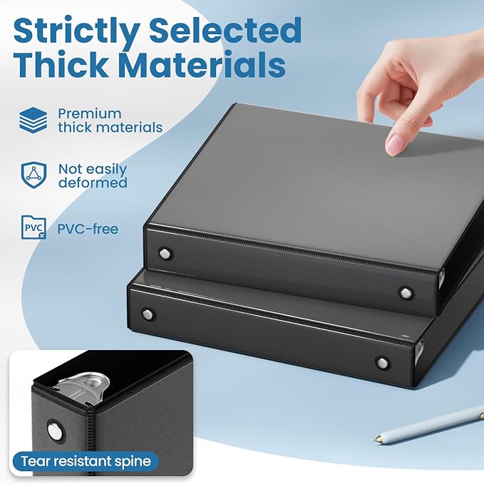 SUNEE Black Binders 1 Inch 24 Pack Bulk - Image 4