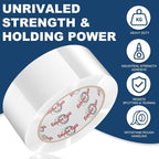 Ealyder Tape Transparent Packing Tape 2 inch x 60 Yards, 6 Rolls - Image 2