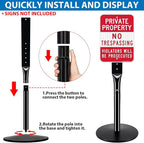 VAIIGO 2Pack Heavy Duty Parking Sign Post - Image 6