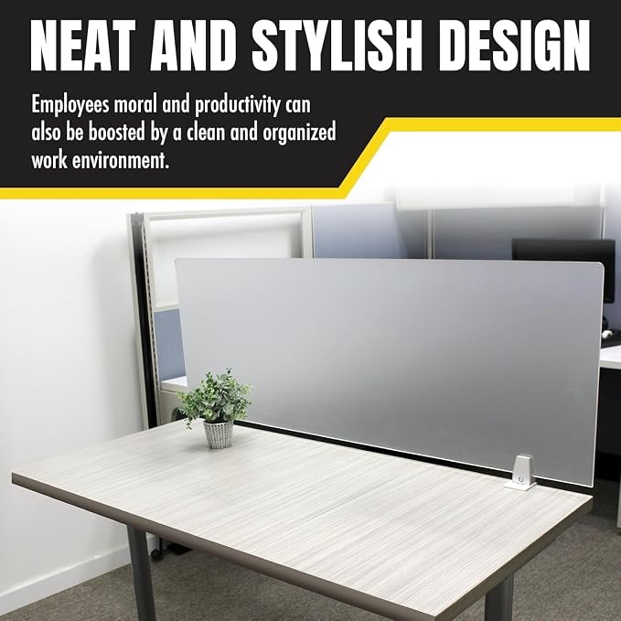 OBEX Clear Acrylic Desk Mounted Privacy Panel - Image 7