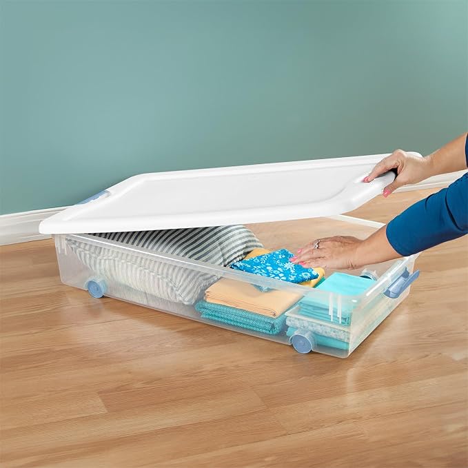 Sterilite 12-Pack Latching Box, Under Bed Storage Bins - Image 6
