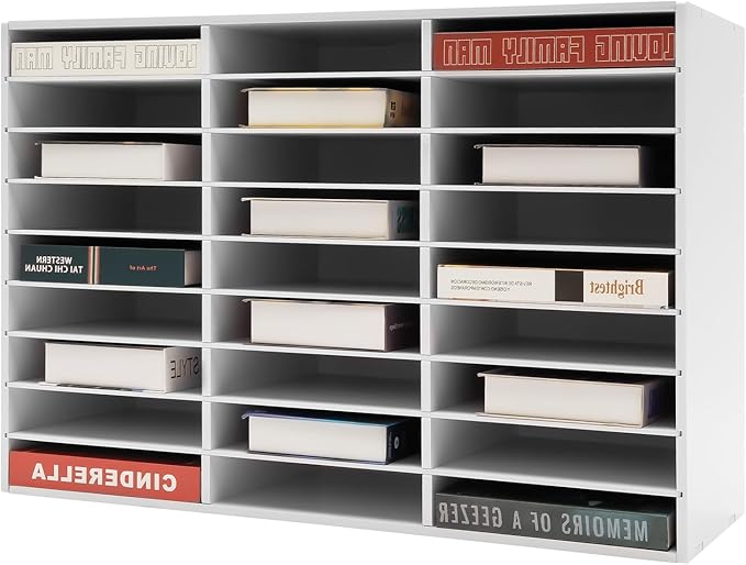 Literature Organizer with 27 Compartments | Adjustable Desktop File Sorter Mail by Unknown