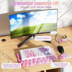 Wrist Rest with Keyboard Stand, Ergonomic Computer Wrist Support Pad, Cloud - Image 4