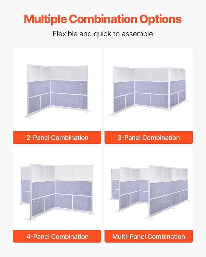 VEVOR Office Divider Privacy Partition, PET Workstation Cubicle Partition - Image 4