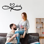 Personalized Valentine's Day Gift, Infinity Heart Wall Decor, Personalized - Image 3