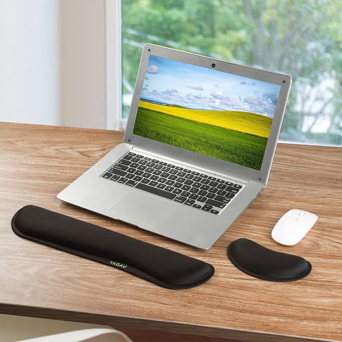 VAGAU Premium Keyboard Wrist Rest and Mouse Pad Wrist Support, Ergonomic Memory - Image 2
