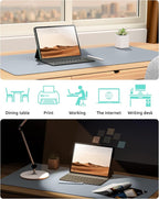 YSAGi Leather Desk Pad Protector, Office Desk Mat, Large Mouse Pad, Non-Slip PU - Image 6