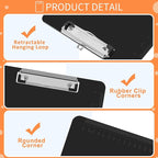 Black Clipboards, PANDRI 12 Pack Plastic Black Clipboards - Image 4