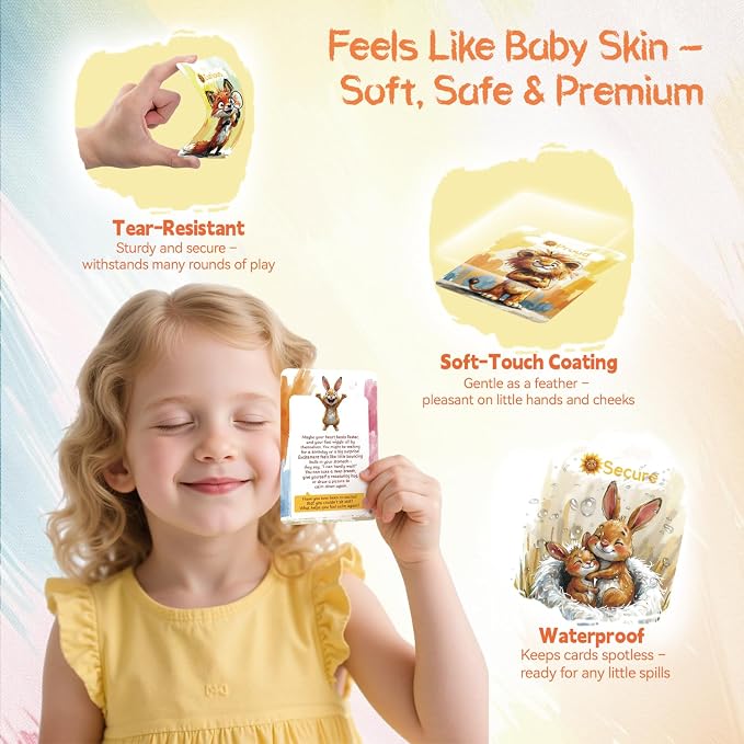 Emotion Cards for Kids – 50 Laminated Feelings & Calm-Down Cards for Classroom - Image 3