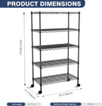 VANZBON 5-Tier Heavy Duty Wire Shelving Unit, Wire Shelf Racks - Image 2