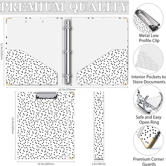 Lateefah 3 Ring Binder, 1 Inch Binder Organizer - Image 4