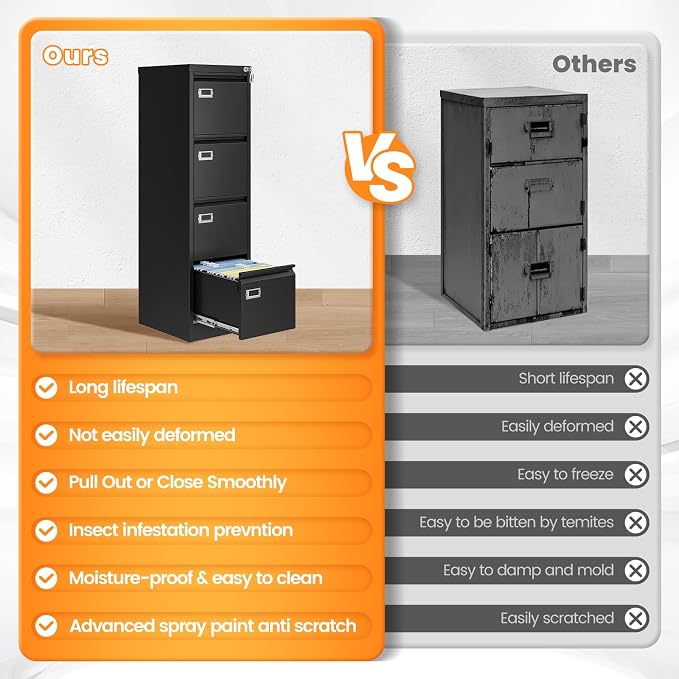 AFAIF 4 Drawer File Cabinet - Image 7