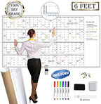 Large Reusable Dry Erase Yearly Wall Calendar by JJPRO