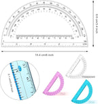 Zonon 12 Pack 6 Inch Plastic Protractor Christian Charity Donation 180 Degrees - Image 3