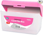 Enday Index Card Holder Pink, 3x5 Note Flash Card Organizer Case, Index Card by ENDAY