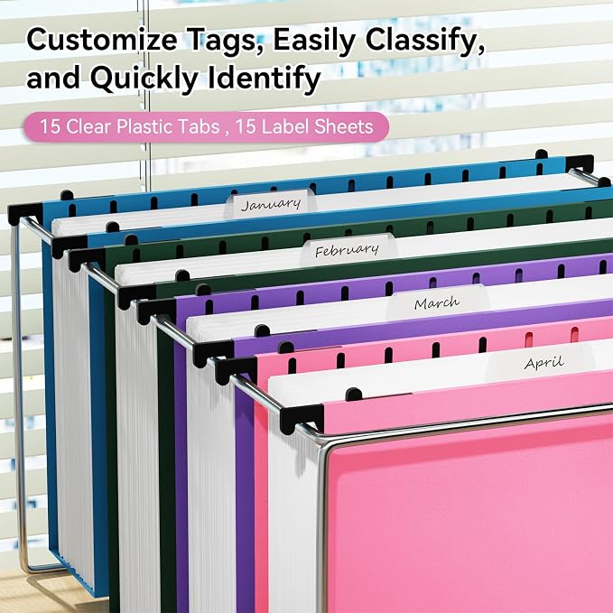 ANSOOK Legal Size Hanging File Folders Extra Capacity, Heavy Duty 3 Inch - Image 5
