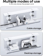 NODOCA No Drill Under Desk Cable Management Tray, Punch-Free Clamp on, Metal - Image 6