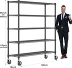 Homdox 5 Tier Heavy Duty Metal Wire Shelving - Image 3