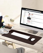 YSAGi Non-Slip Leather Desk Pad, Waterproof Laptop Computer Desk Keyboard Mat - Image 2