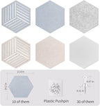 12'' Medium Hexagon Cork-Bulletin Board Tiles Adhesive 10PCS 12x10 inch - Image 6