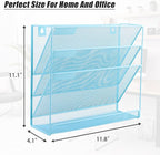 EASEPRES Desk File Organizer Mesh 4-Tier, Hanging Wall Mount Document - Image 2