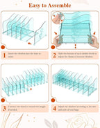 COWVTUJ Adjustable Rose File Organizer - Image 8